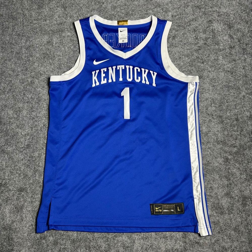 Nike Elite Kentucky Wildcats Devin Booker #1 Basketball Jersey Blue Size Large - Picture 5 of 6